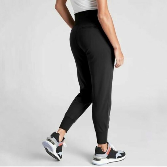 Athleta Joggers Very Soft Knit Woman XS Black Side Pockets - Picture 2 of 11